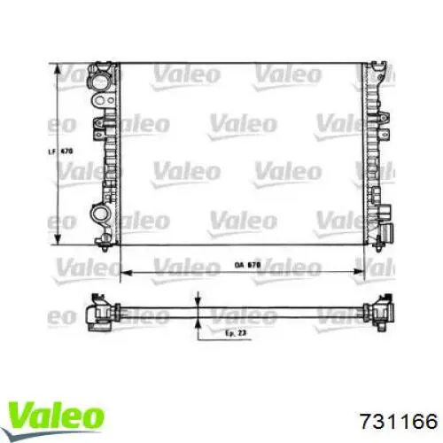 Radiador 731166 VALEO