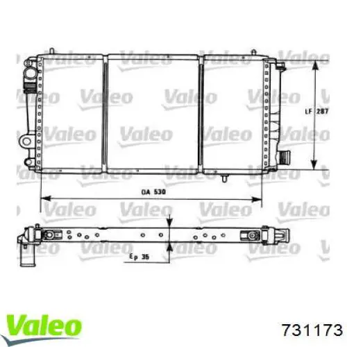 Radiador 731173 VALEO