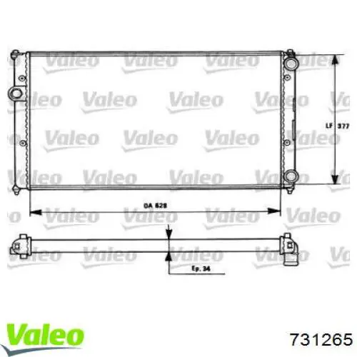 Comprar 731265 VALEO Radiador de auto