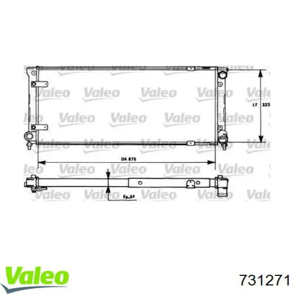 Radiador 731271 VALEO