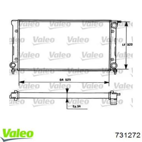 Água radiador VALEO 731272 precio, desde 31,46 EUR