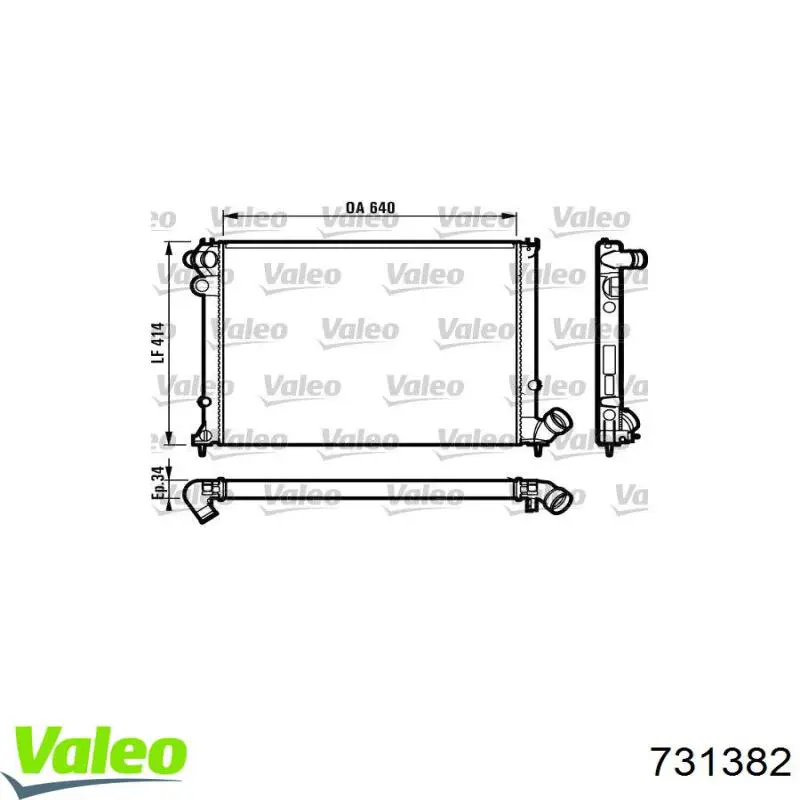Água radiador VALEO 731382 precio, desde 85,55 EUR