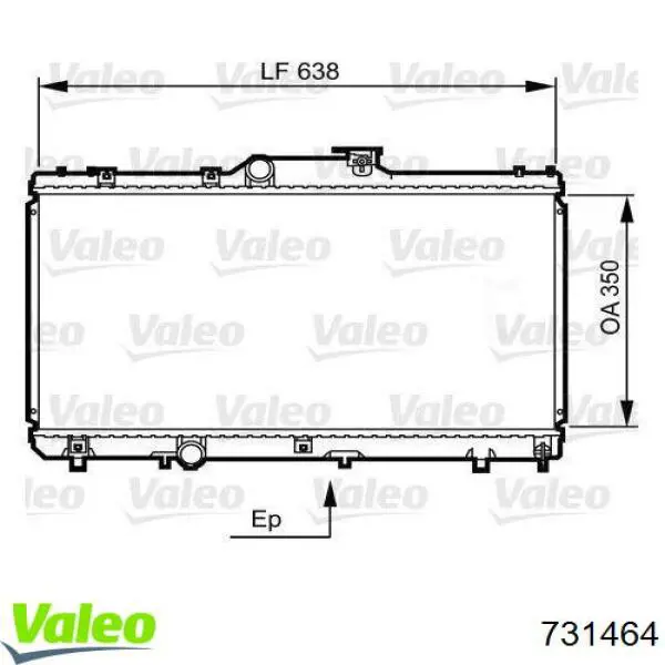 731464 VALEO radiador refrigeración del motor