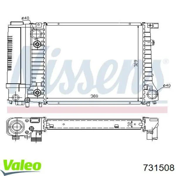 731508 VALEO radiador refrigeración del motor