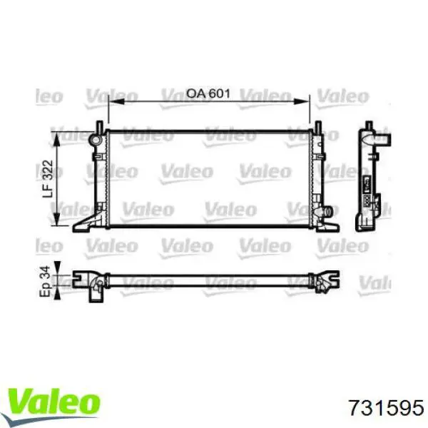 Água radiador VALEO 731595 precio, desde 97,22 EUR
