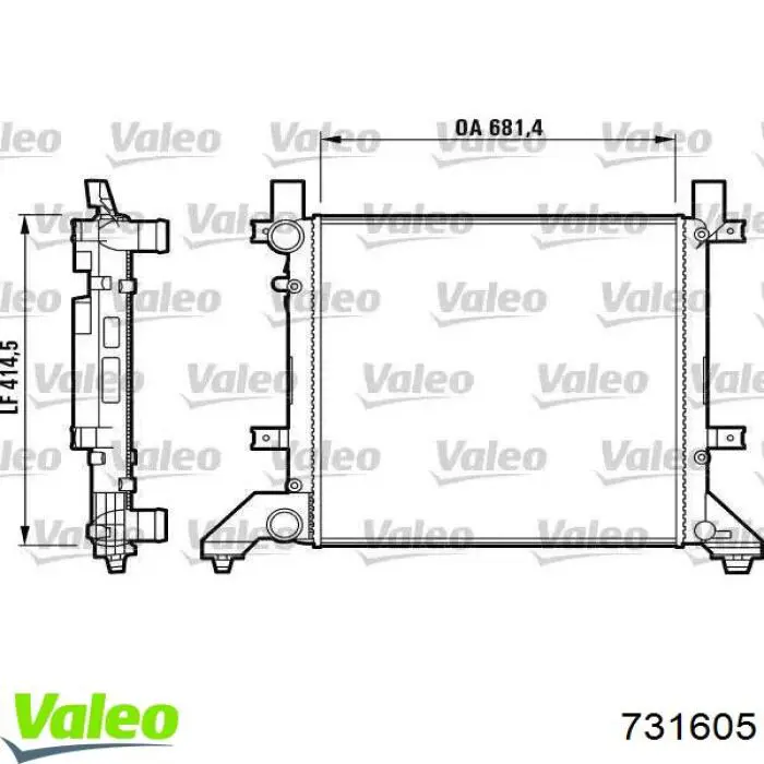 Radiador 731605 VALEO