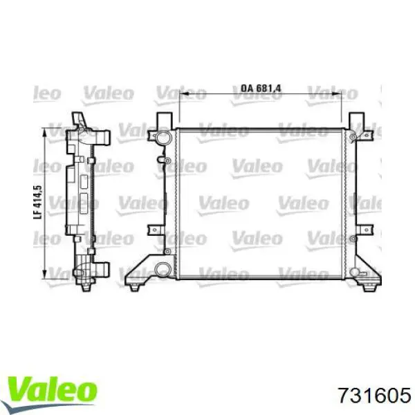 Água radiador VALEO 731605 precio, desde 93,66 EUR