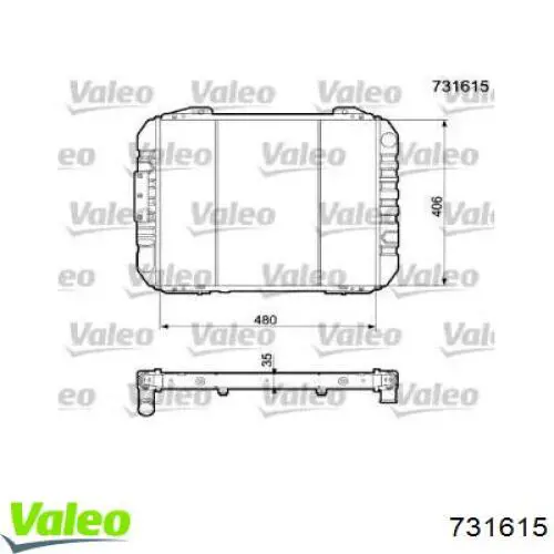 Água radiador VALEO 731615 precio, desde 91,38 EUR