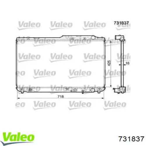 731837 VALEO radiador refrigeración del motor