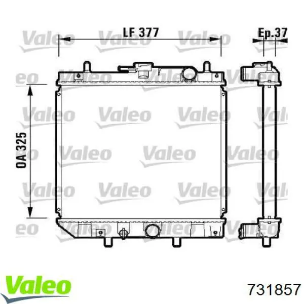 1640087F43000 Daihatsu radiador refrigeración del motor