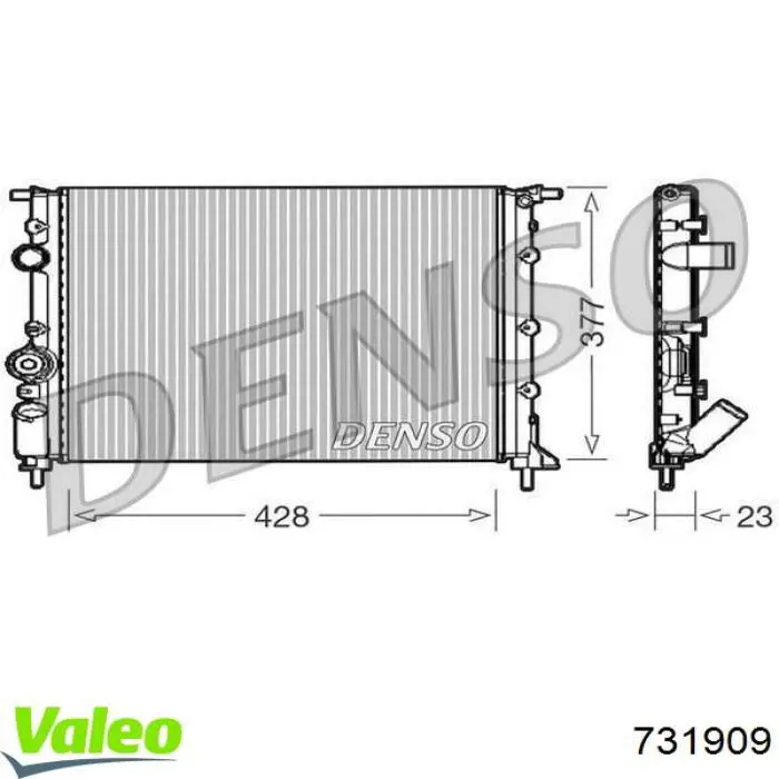 731909 VALEO radiador refrigeración del motor