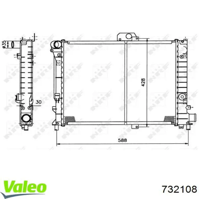 7541071 China radiador refrigeración del motor