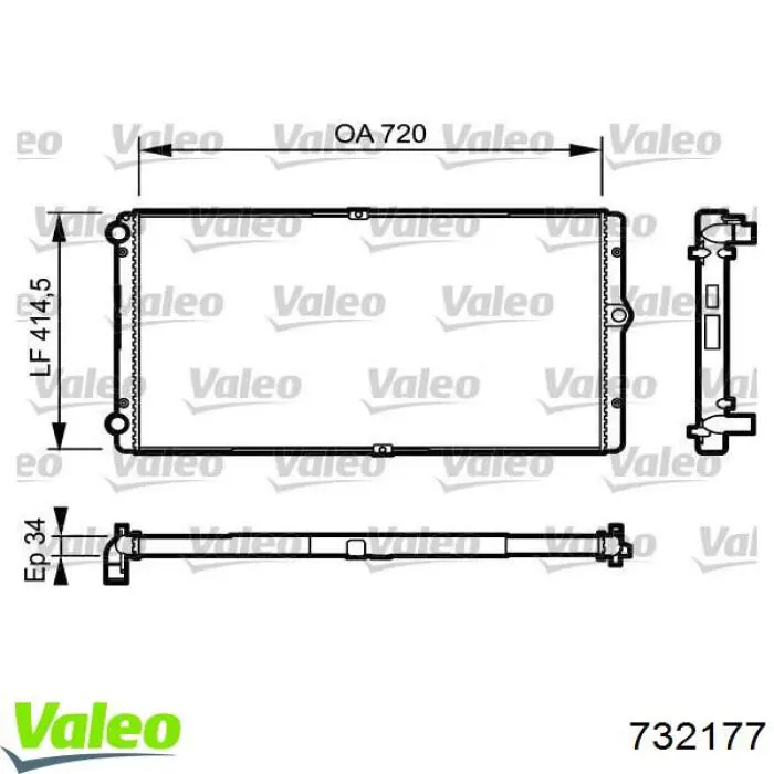 Água radiador VALEO 732177 precio, desde 95,07 EUR