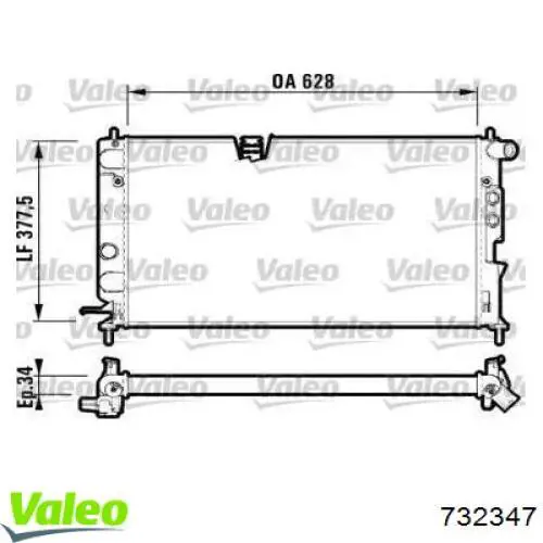 Radiador 732347 VALEO