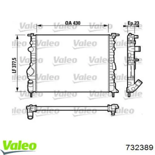 Comprar 732389 VALEO Radiador de auto