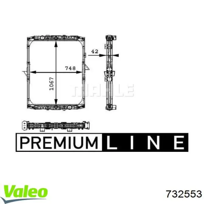 732553 VALEO radiador refrigeración del motor