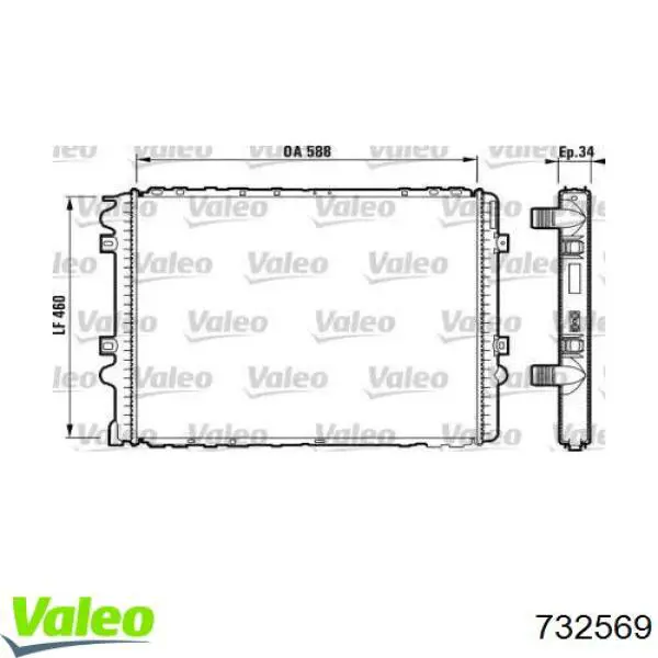 Água radiador VALEO 732569 precio, desde 132,60 EUR