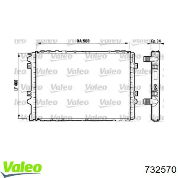 Comprar 732570 VALEO Radiador de auto