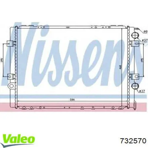 Radiador 732570 VALEO