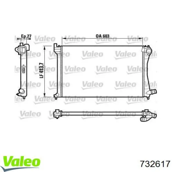 Radiador 732617 VALEO