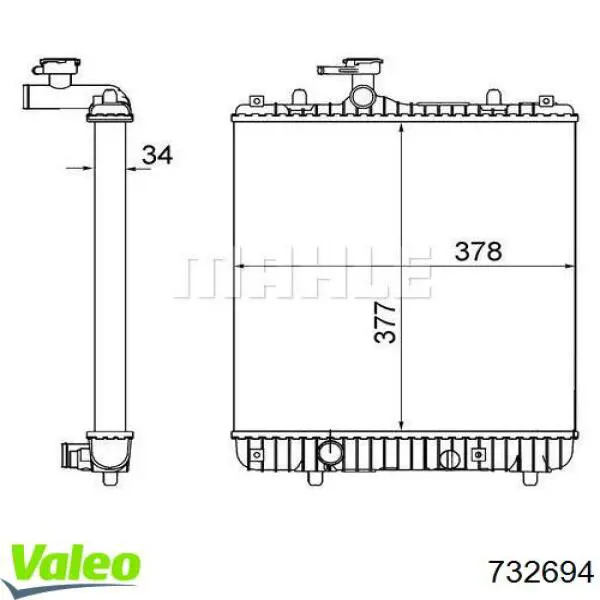 732694 VALEO Refrigeración del motor