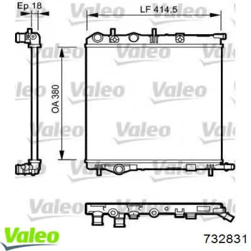 732831 VALEO Refrigeración del motor
