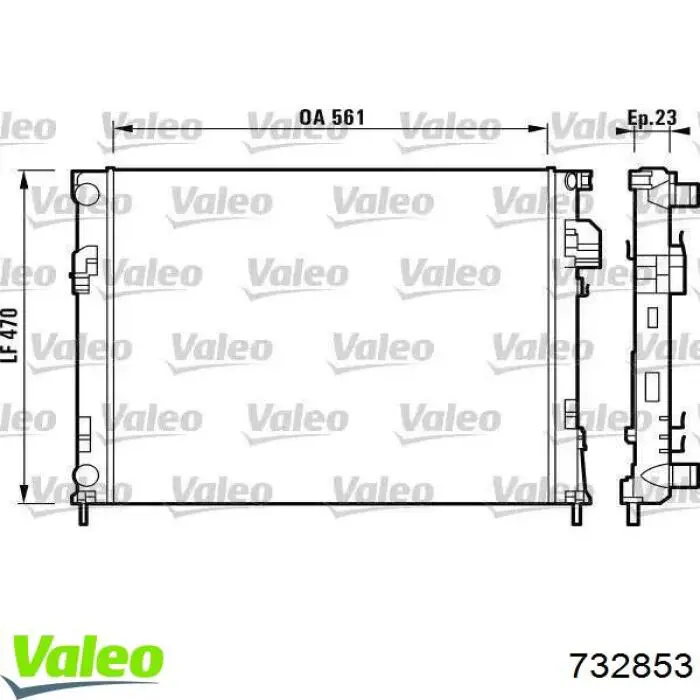 Água radiador VALEO 732853 precio, desde 83,29 EUR