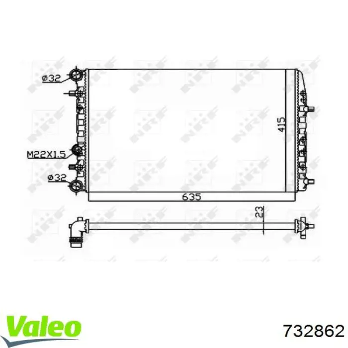 Água radiador VALEO 732862 precio, desde 33,40 EUR