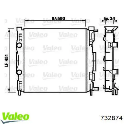 Comprar 732874 VALEO Radiador de auto