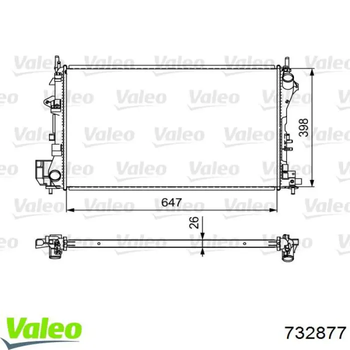 Radiador 732877 VALEO