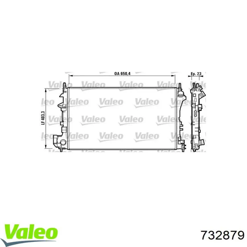 732879 VALEO radiador refrigeración del motor