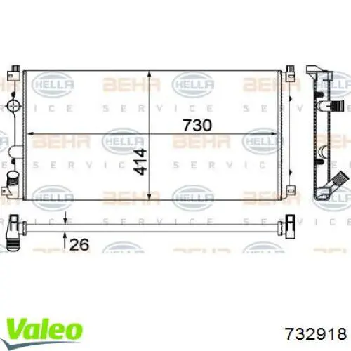 732918 VALEO Refrigeración del motor