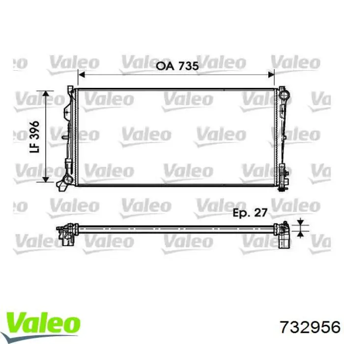 732956 VALEO Refrigeración del motor