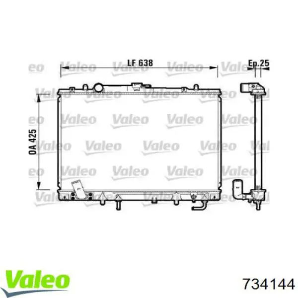 Água radiador VALEO 734144 precio, desde 103,62 EUR