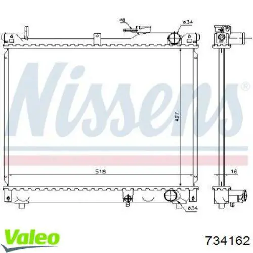 734162 VALEO Refrigeración del motor