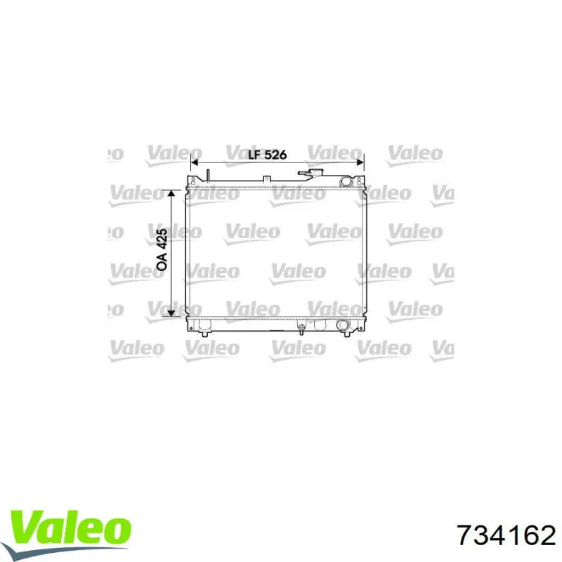 Radiador 734162 VALEO