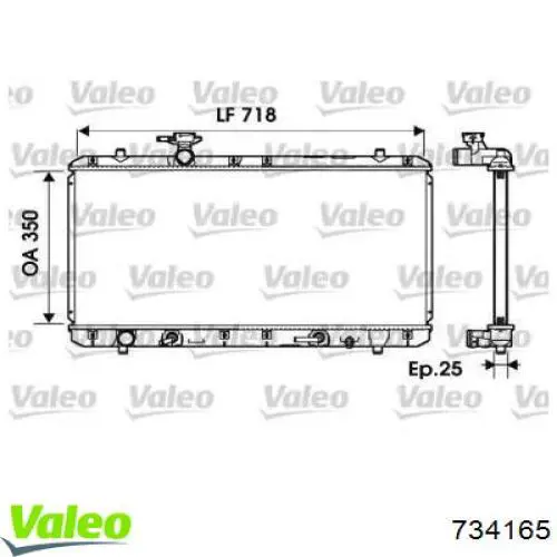 734165 VALEO radiador refrigeración del motor