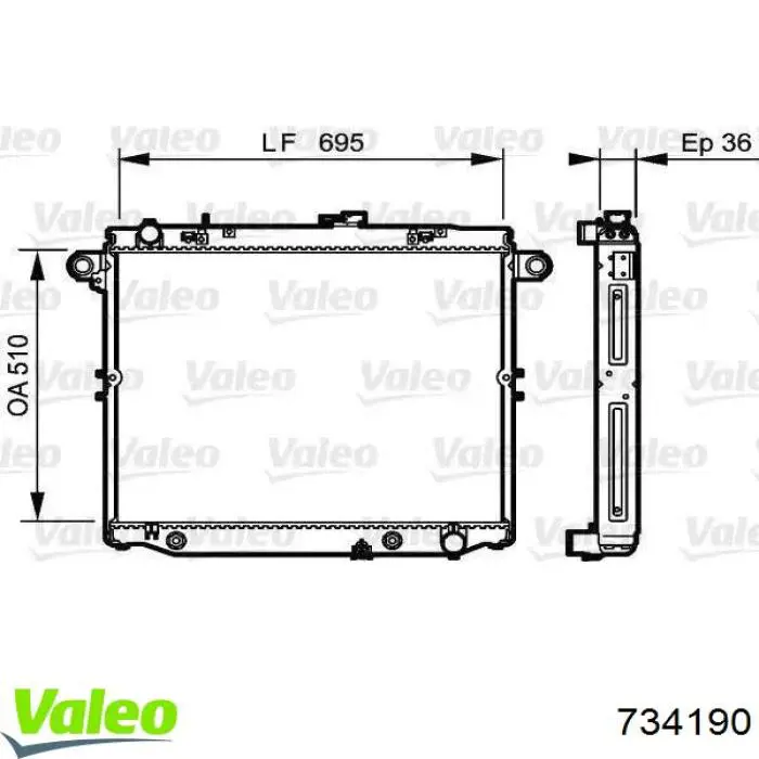 Comprar 734190 VALEO Radiador de auto
