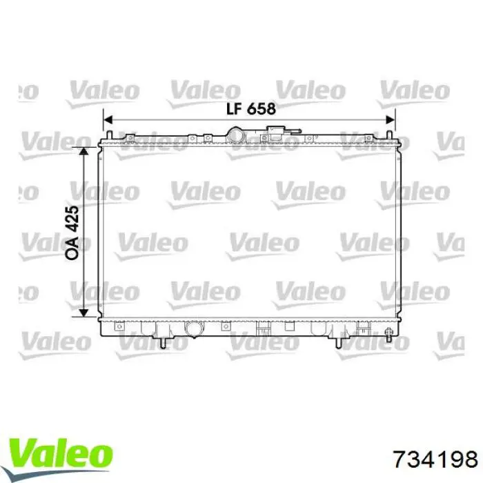 734198 VALEO radiador refrigeración del motor