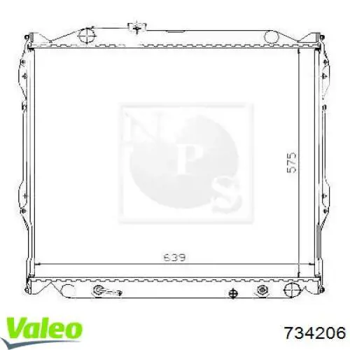 734206 VALEO radiador refrigeración del motor