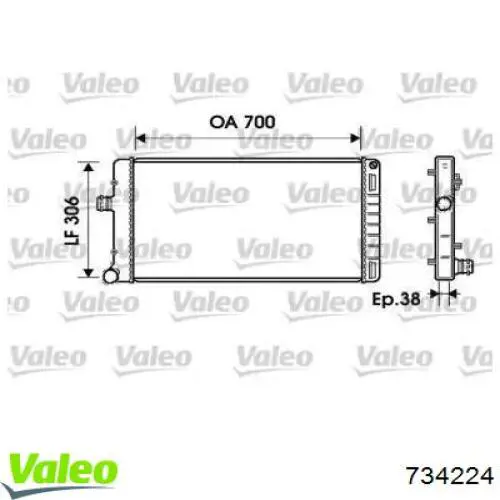 Radiador 734224 VALEO