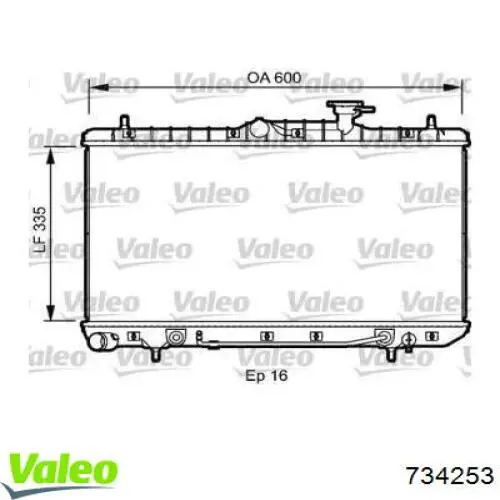 Radiador 734253 VALEO