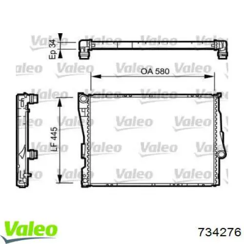 Comprar 734276 VALEO Radiador de auto