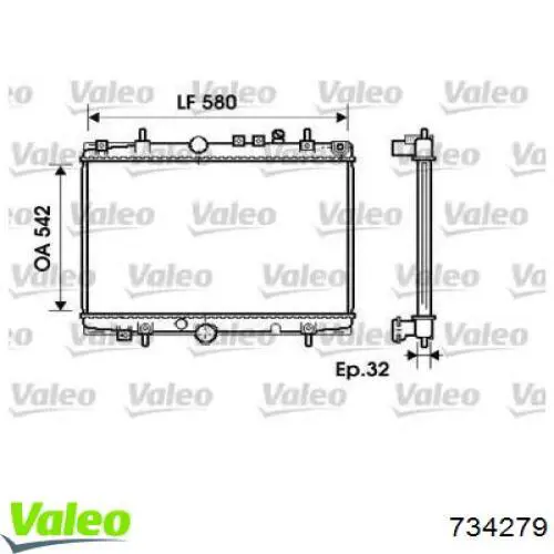 Água radiador VALEO 734279 precio, desde 83,24 EUR