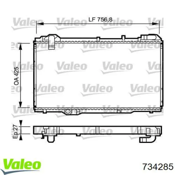 734285 VALEO radiador refrigeración del motor