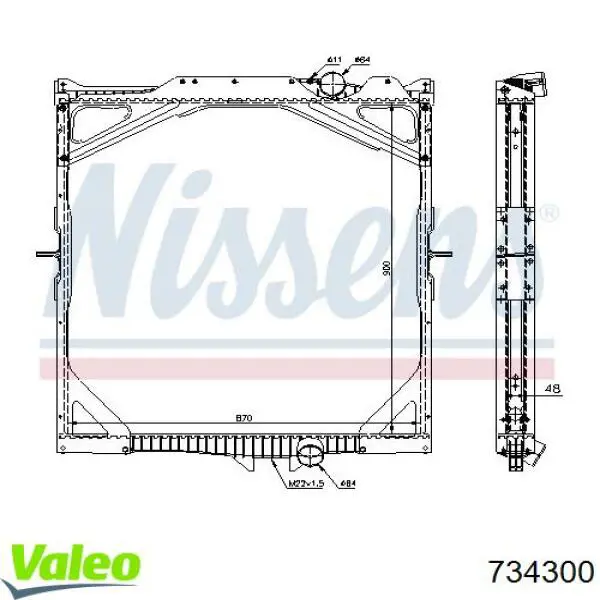 Radiador 734300 VALEO