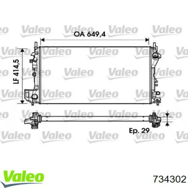 1300251 Opel radiador refrigeración del motor