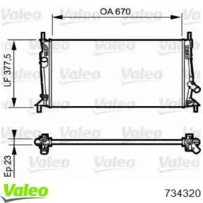 Água radiador VALEO 734320 precio, desde 58,34 EUR