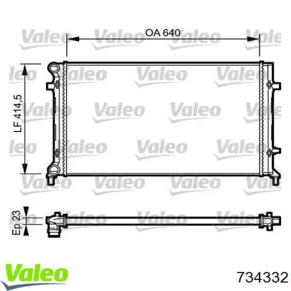 Radiador 734332 VALEO