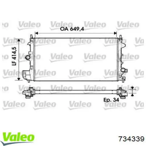 Comprar 734339 VALEO Radiador de auto